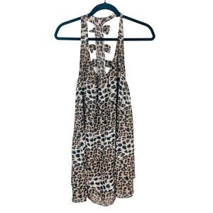 In Bloom by Jonquil Chemise Nightgown Leopard Print Racerback Slip Medium Size